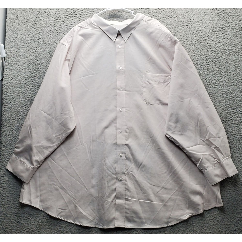 KS Signature Dress Shirt Mens 22 Multi Classic Fit Formal Collared Button Down